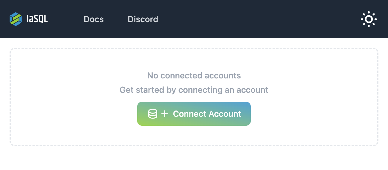 IaSQL dashboard